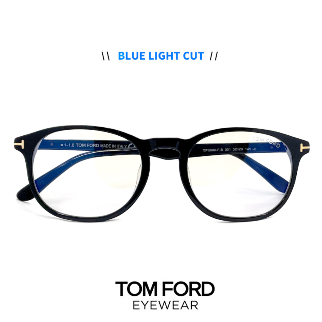 新品】 トムフォード メガネ ft5680-f-b/v 001 TOM FORD ブルーライト ...