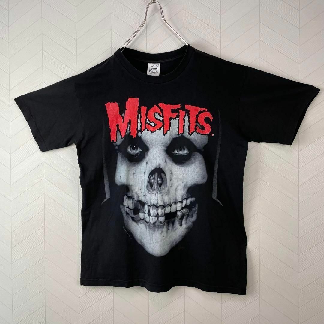 [希少]90’s MISFITS ミスフィッツ Tシャツ XL 黒 両面