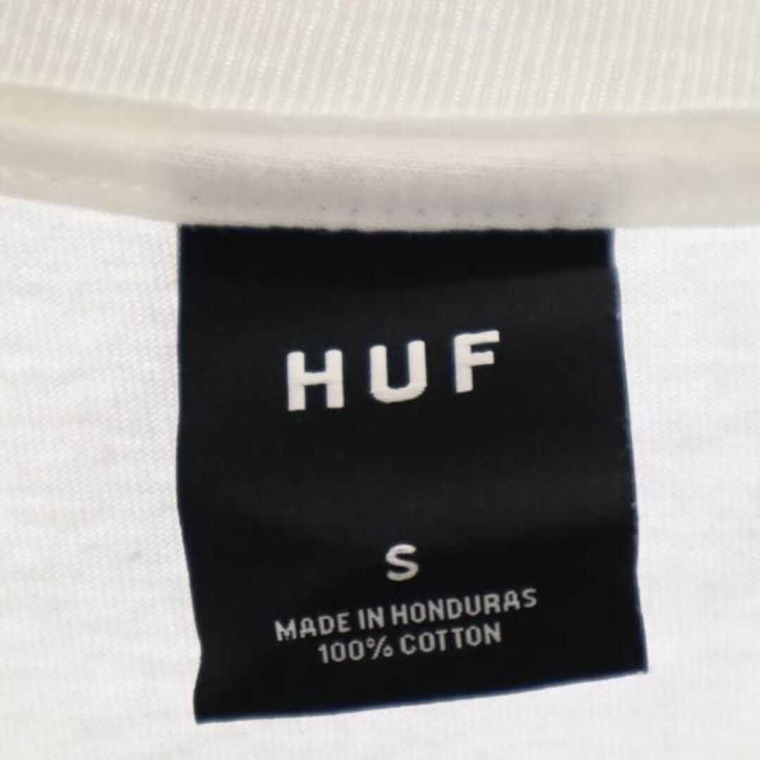 ハフ バックプリント 長袖 Tシャツ S 白系 HUF ロゴ メンズ   【230926】 メール便可 8