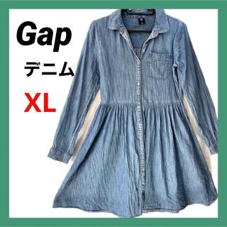 ギャップ(GAP)のGap デニムワンピース キッズ XL 150～155 長袖 スカート kids(ワンピース)