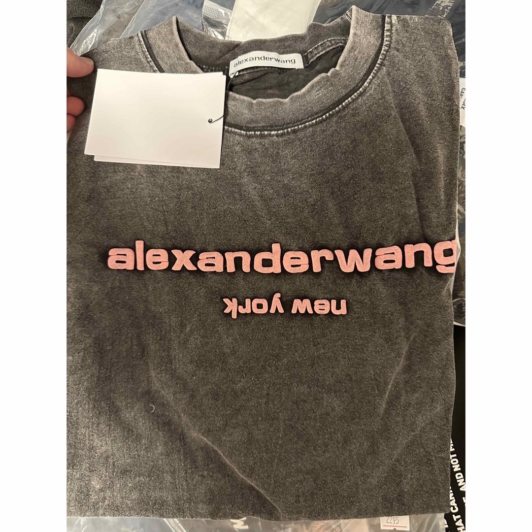 Alexanderwang Tシャツピンクロゴ