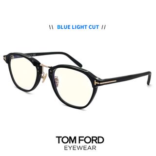 トムフォード(TOM FORD)の【新品】 トムフォード メガネ ft5727-d-b/v 001 ブルーライトカット 日本デザインモデル 伊達眼鏡 ウェリントン TOM FORD tomford tf5727-d-b/v tf5727db ft5727db メンズ 黒縁 黒ぶち(サングラス/メガネ)