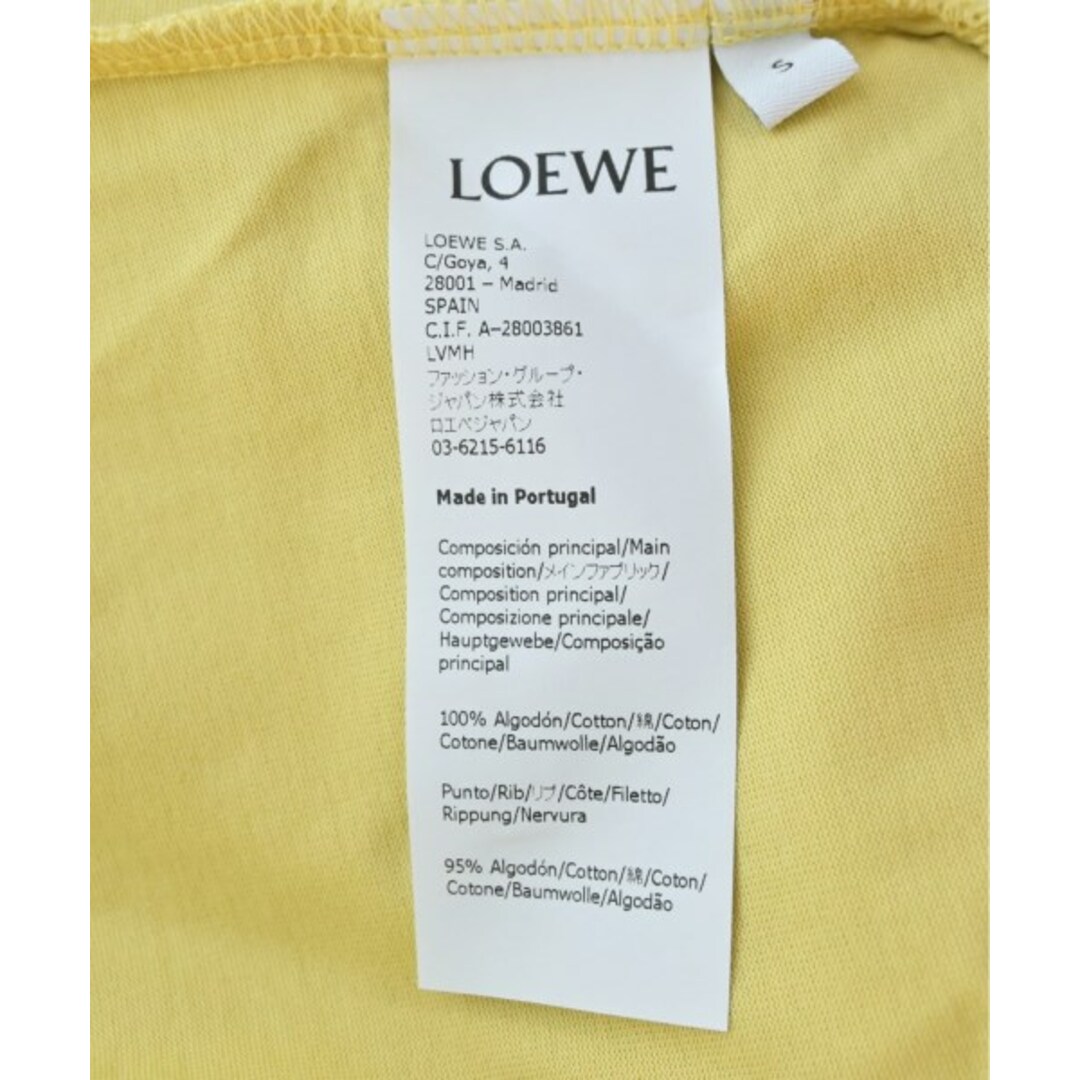 LOEWE ロエベ Tシャツ・カットソー S 黄