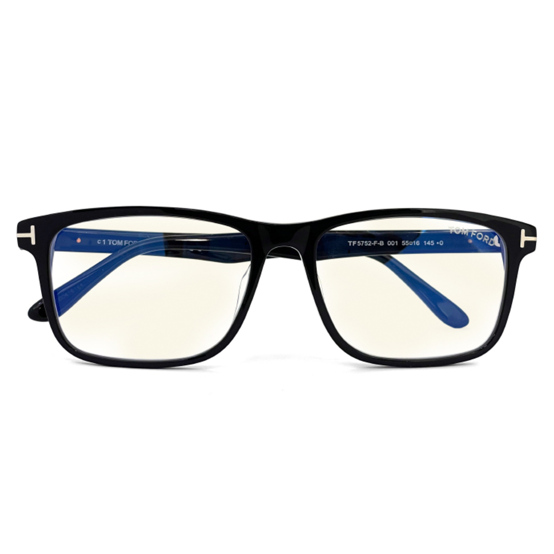 TOM FORD(トムフォード)の【新品】トムフォード Lサイズ メンズ メガネ TF5752-f-b 001 TOM FORD ブルーライトカット レンズ 伊達メガネ tomford ft5752-f-b tf5752fb ft5752fb ウェリントン 型 大きめ 大きい サイズ 黒縁 メンズのファッション小物(サングラス/メガネ)の商品写真