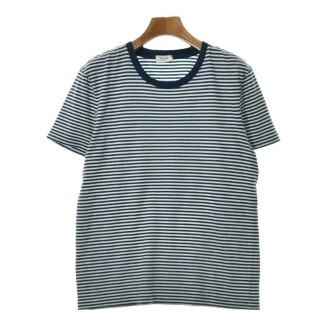 CELINE セリーヌ Tシャツ・カットソー S 紺x白(ボーダー) 【古着】-