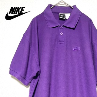 ナイキ(NIKE)のNIKE ナイキ ポロシャツ 紫 パープル L(ポロシャツ)