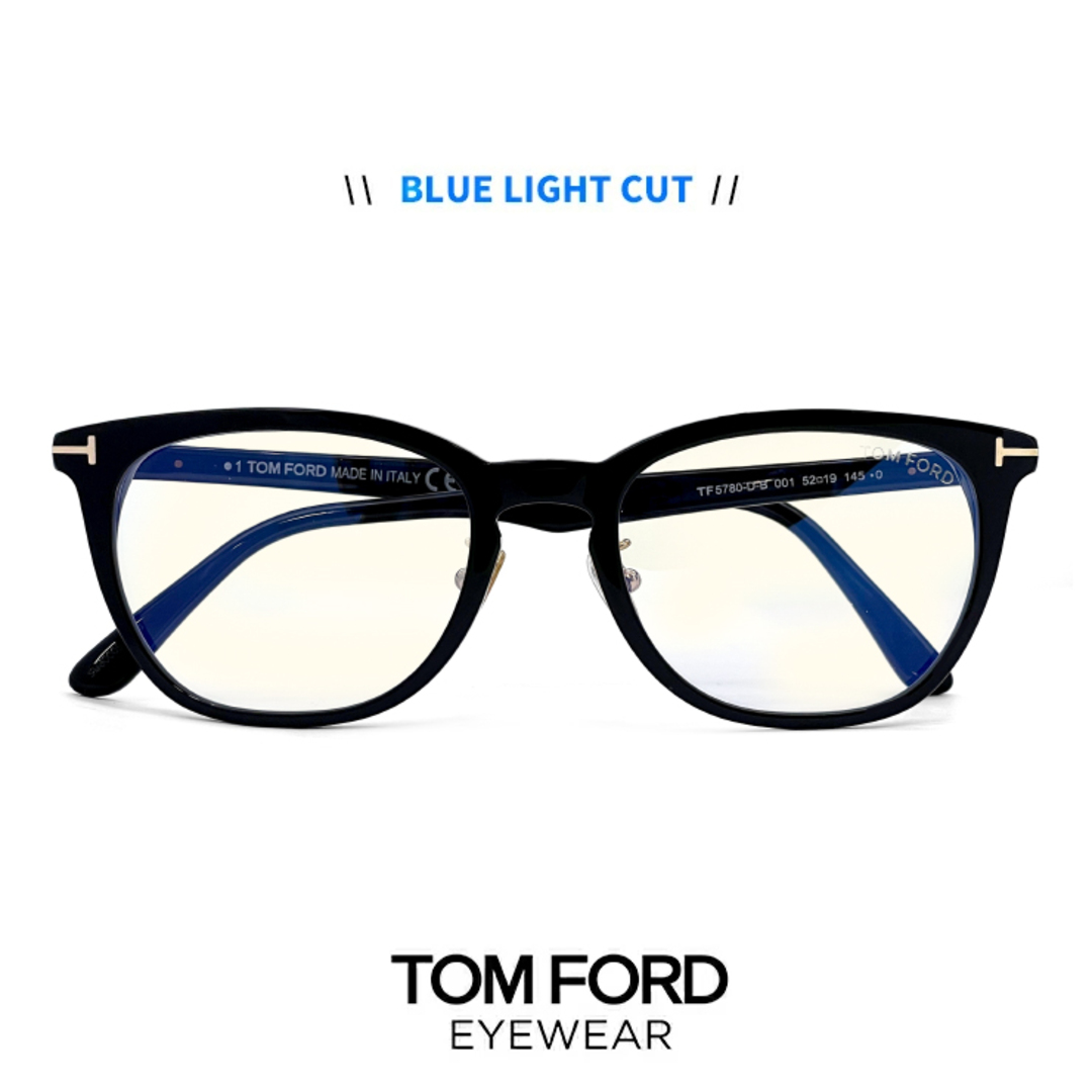 TOM FORD(トムフォード)の【新品】 トムフォード メンズ メガネ TF5780-D-B 001 TOM FORD ブルーライトカット レンズ 伊達メガネ tomford ft5780-d-b tf5780db ft5780db ウェリントン 型 フレーム 黒縁 黒ぶち メンズのファッション小物(サングラス/メガネ)の商品写真