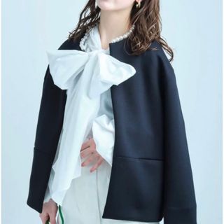 アルページュストーリー パール付きダンボールジャケット アウター ジャケット