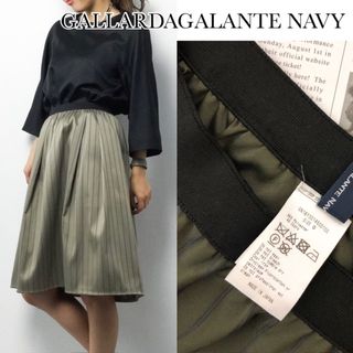 ガリャルダガランテネイビー(GALLARDAGALANTE NAVY)のGALLARDAGALANTE NAVY ストライプ リバーシブル スカート(ひざ丈スカート)