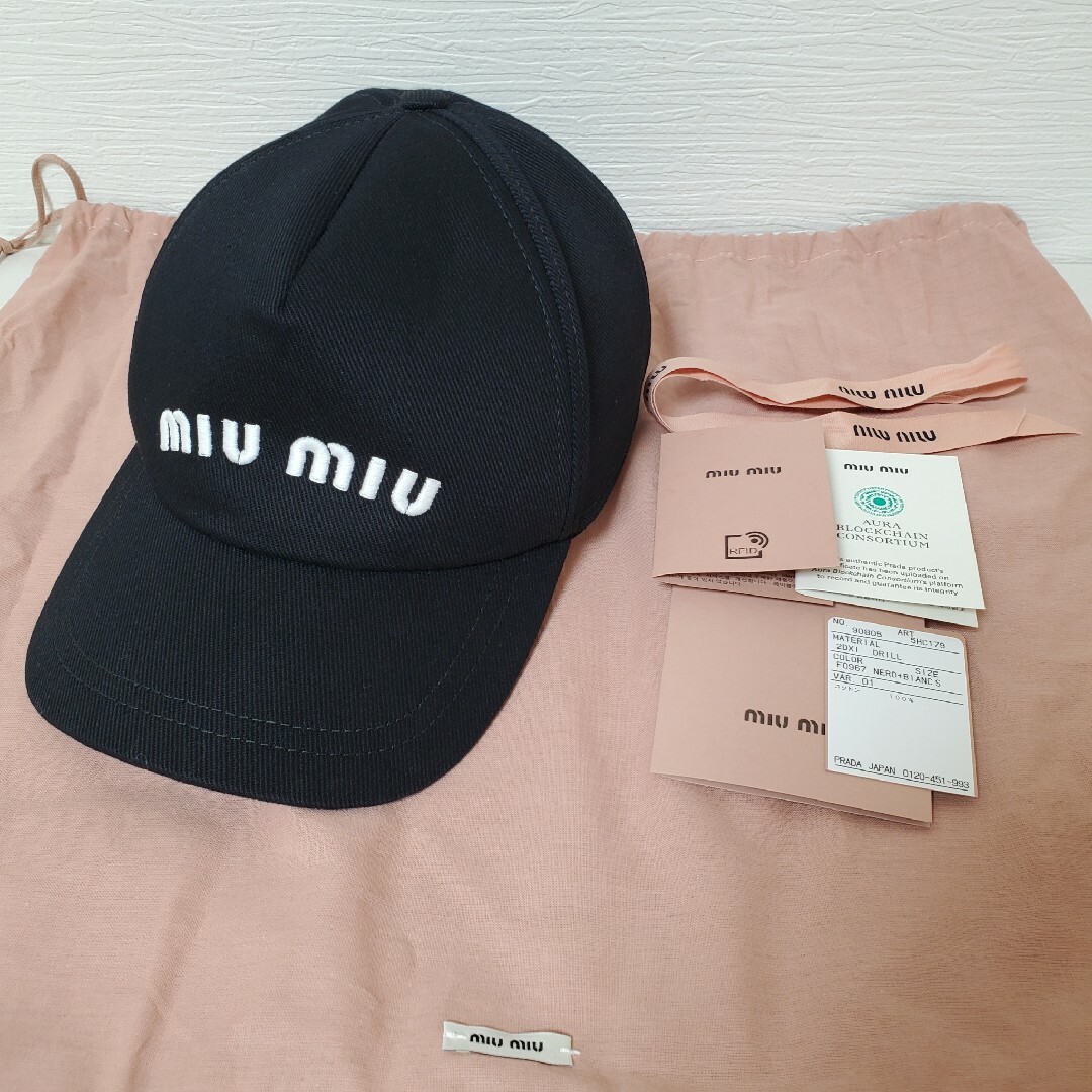 miumiu - miu miu ベースボールキャップの通販 by 桃's shop|ミュウ