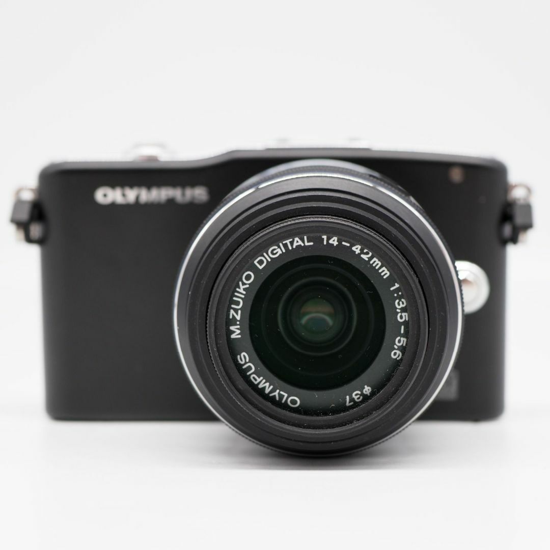 OLYMPUS(オリンパス)の■9069ショット■ OLYMPUS E-PM1 レンズキット ブラック スマホ/家電/カメラのカメラ(コンパクトデジタルカメラ)の商品写真