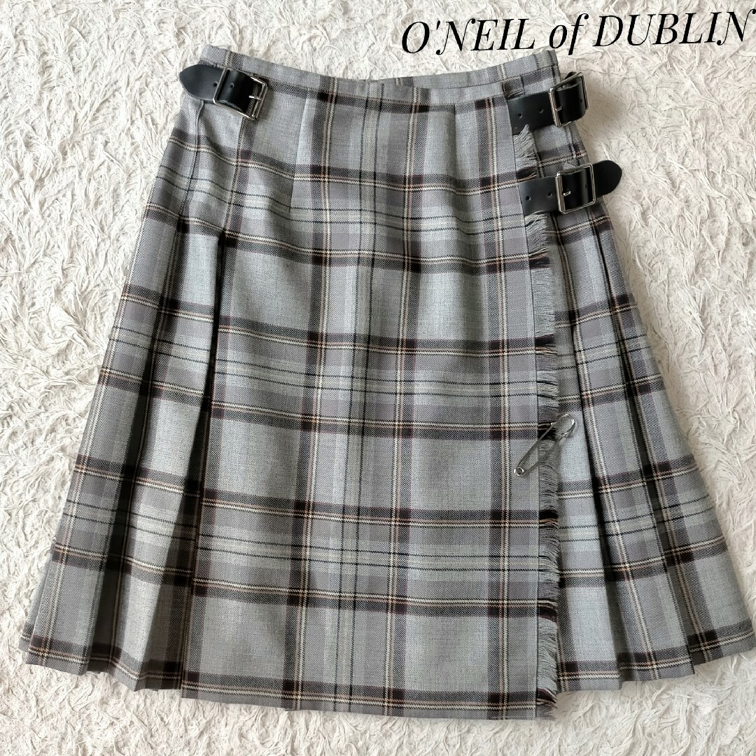 O'NEIL OF DUBLIN★オニールオブダブリン グレー  巻きスカートL