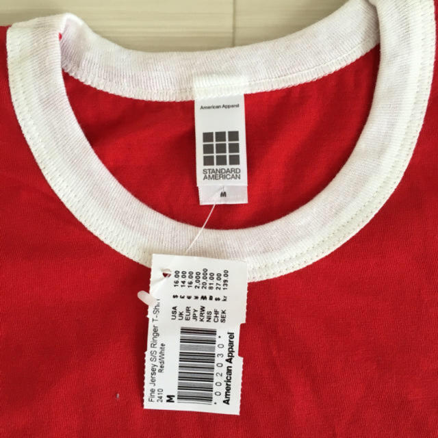 American Apparel(アメリカンアパレル)のタグ付き American Apparel 無地TEE メンズのトップス(Tシャツ/カットソー(半袖/袖なし))の商品写真