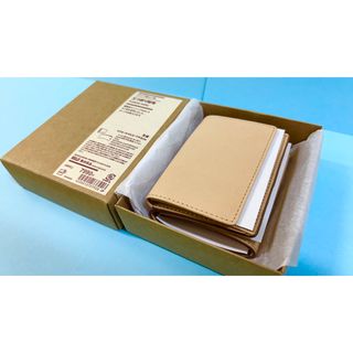 ムジルシリョウヒン(MUJI (無印良品))の新品★無印良品★ イタリア産ヌメ革　三つ折り財布 ★★ベージュ★MUJI★人気(財布)