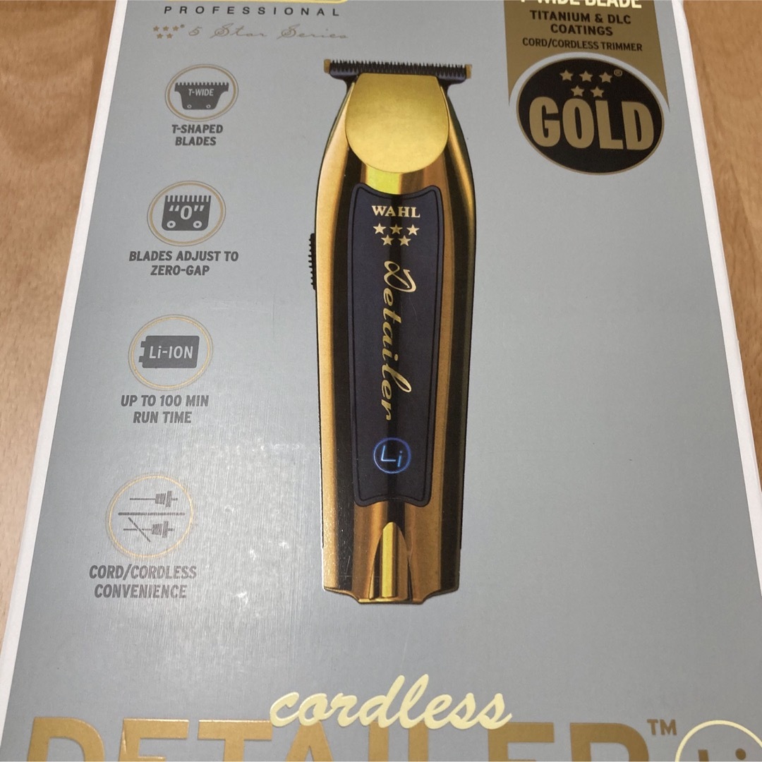 WAHL Cordless Detailer Li ゴールドコードレスバリカン 3