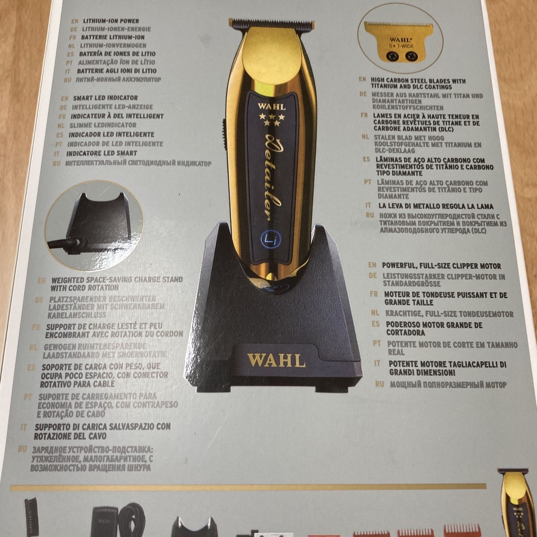 WAHL Cordless Detailer Li ゴールドコードレスバリカン 4