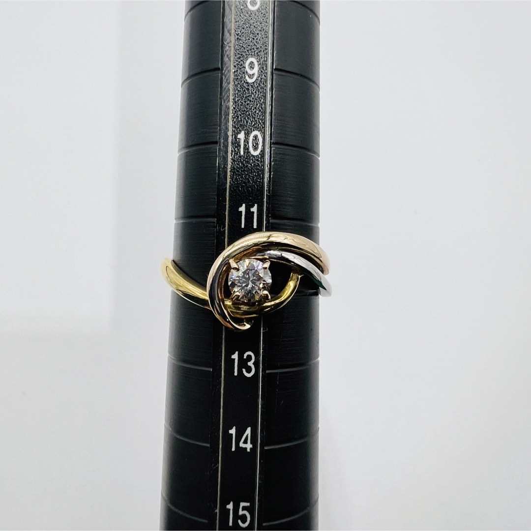 PT900/K18  ダイヤモンド0.24ct リング レディースのアクセサリー(リング(指輪))の商品写真