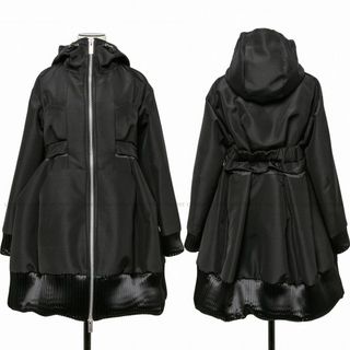 サカイ(sacai)の3 新品 22AW sacai シルク ウール フーディ コート パーカー 黒(その他)