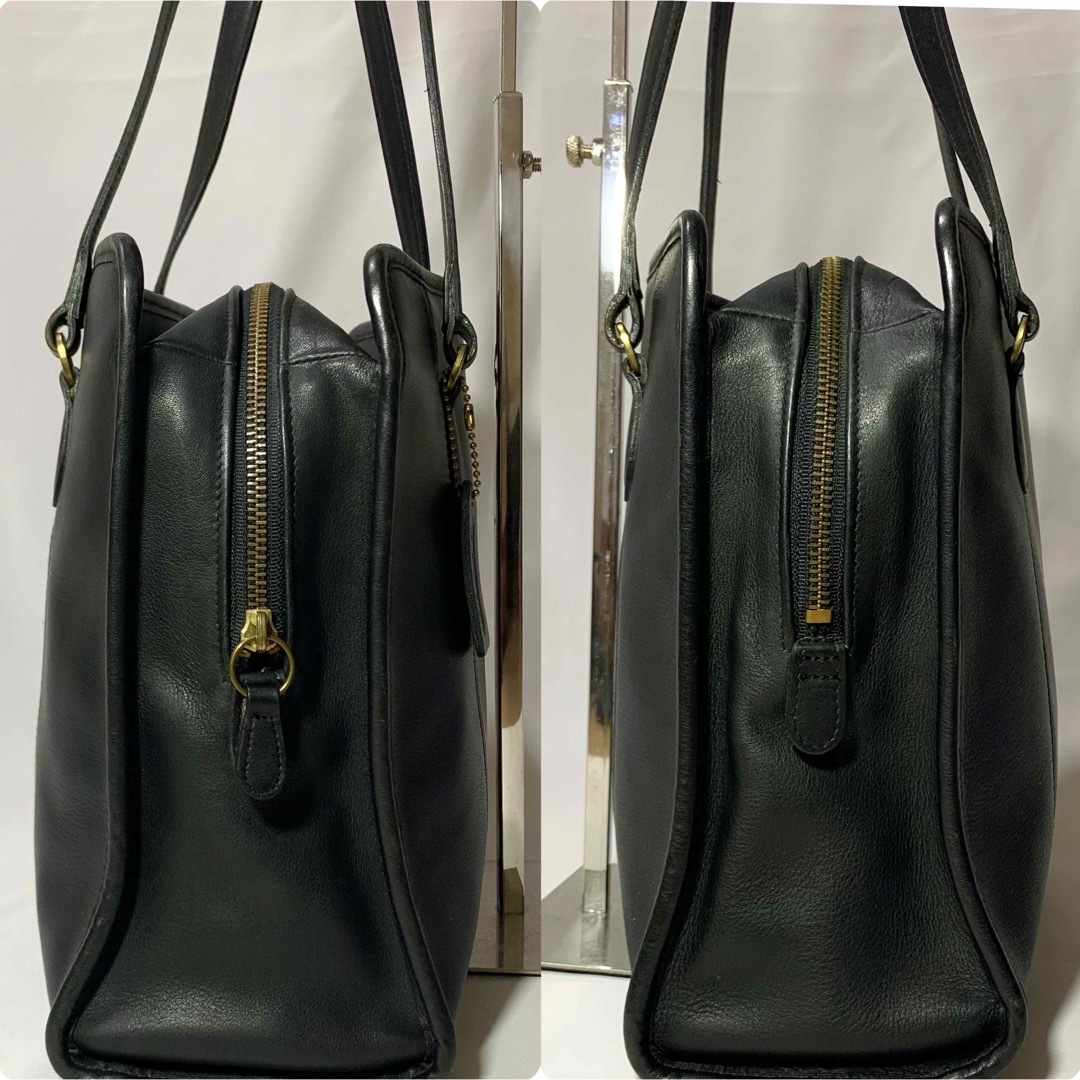 美品✨COACH コーチ ショルダー トートバッグ 肩掛け オールレザー 黒