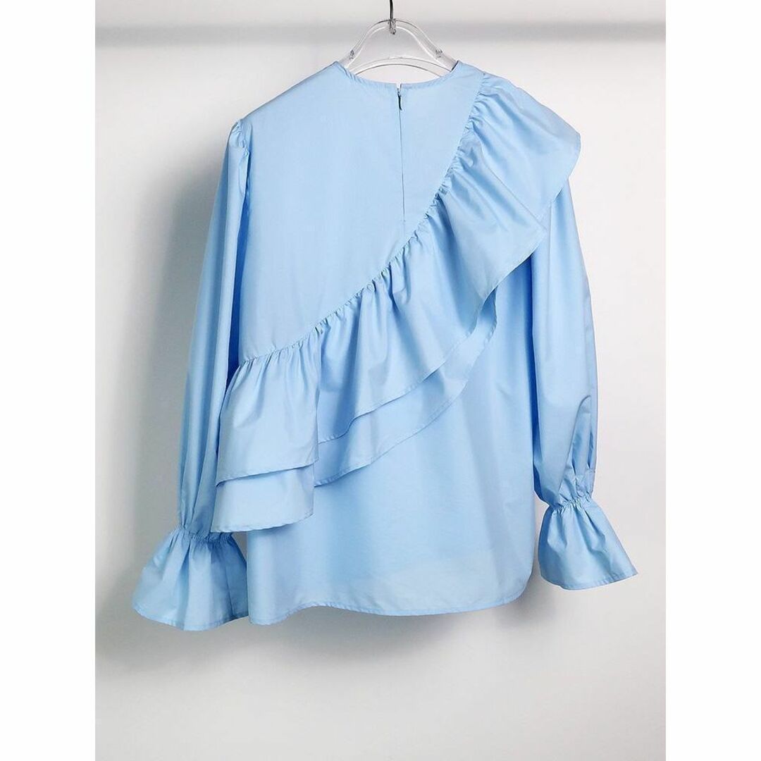 激レア 新品 Clastellar round frill blouse ブルー