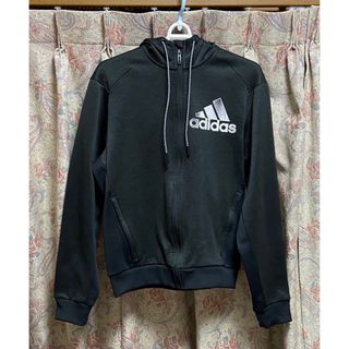 アディダス(adidas)のアディダス ジップアップパーカー ビッグロゴ パフォーマンスロゴ フーディー(パーカー)