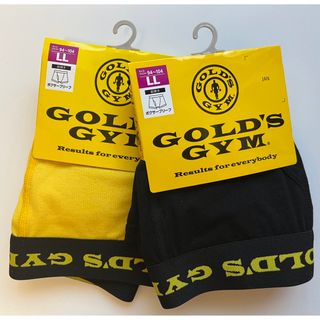 ゴールドジム(GOLD'S GYM)の【新品・未使用】ゴールドジム　ボクサーブリーフ　濃黄色×黒色の2枚セット(ボクサーパンツ)