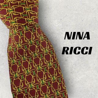 ニナリッチ(NINA RICCI)の【5149】良品！ニナリッチ　ネクタイ　レッド系(ネクタイ)