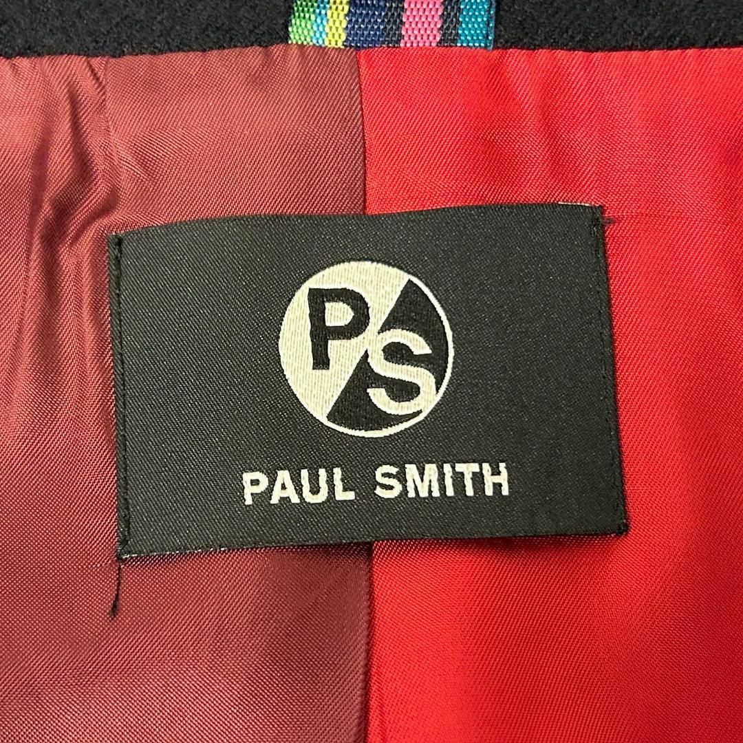Paul Smith(ポールスミス)の【良品】ポールスミス ウール Pコート　ダークネイビー　40サイズ（L相当） レディースのジャケット/アウター(ピーコート)の商品写真