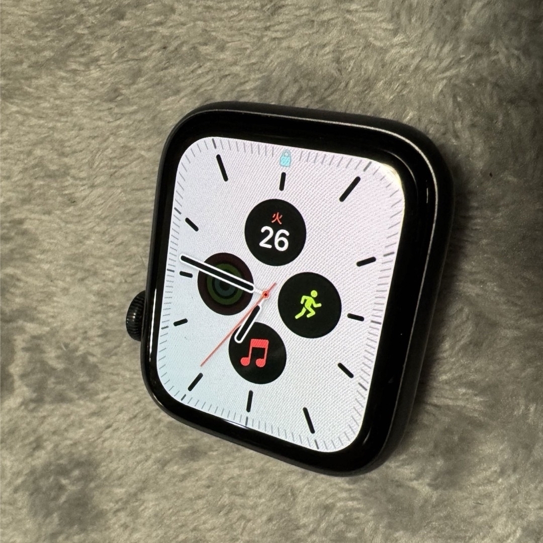 アップル Apple Watch5 グレイアルミニウム ブラックスポーツバンド ...
