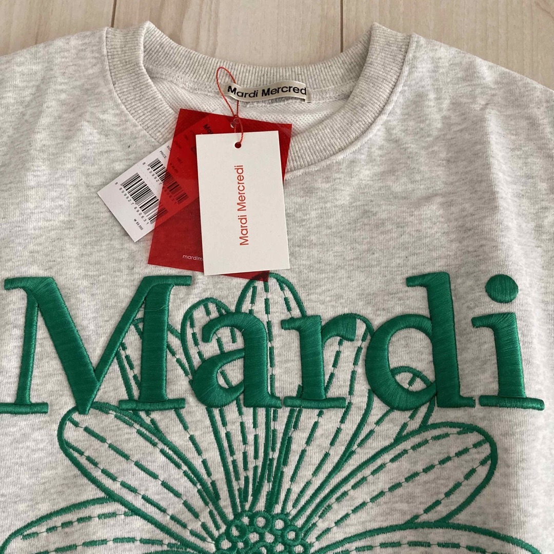 Mardi Mercredi マルディメクルディ刺繍スウェット オートミールの通販