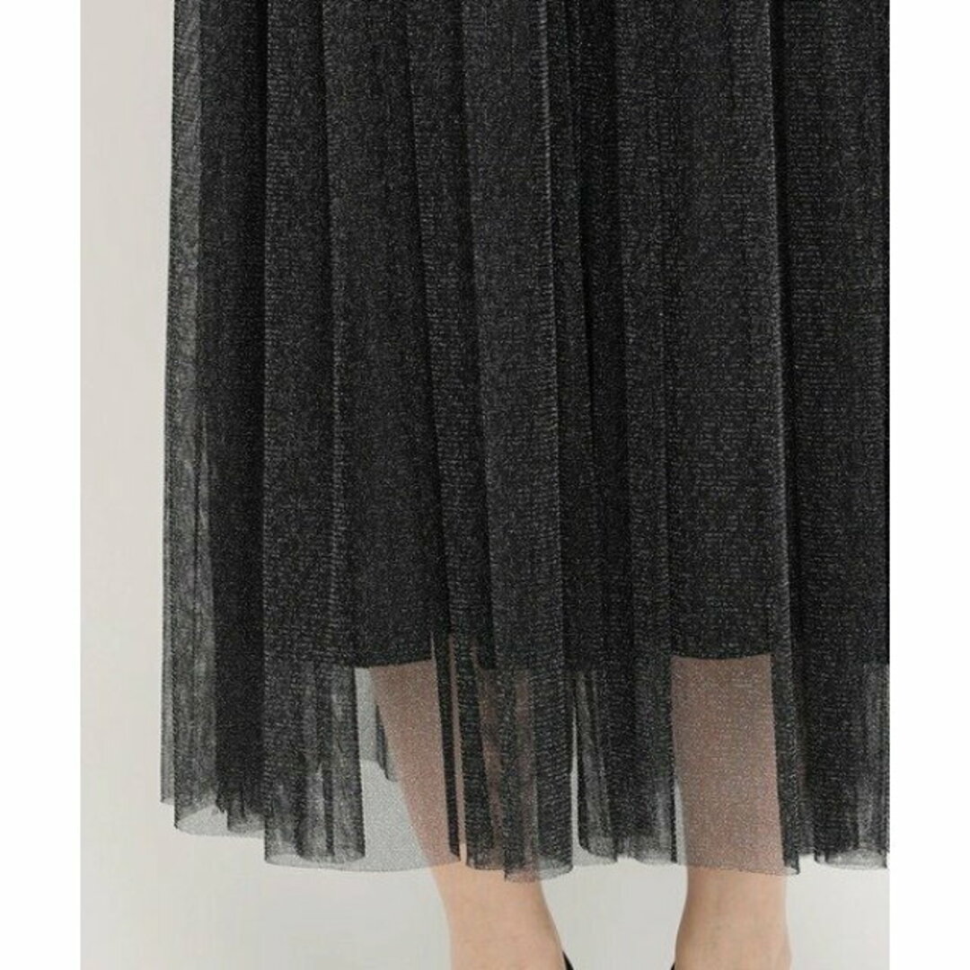 【ブラック2】ラメチュール スカート