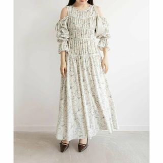 ランダ(RANDA)の【CREAM】【23AW】2WAYスリーブギャザーデザインワンピース(ロングワンピース/マキシワンピース)