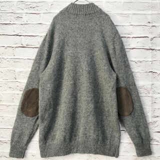 L.L.Bean - 【エルボーパッチ】LLBean ハーフジップ ニット ... LLBean エルエルビーン ビッグシルエット 腕当て付き 太ボーダー エルボー