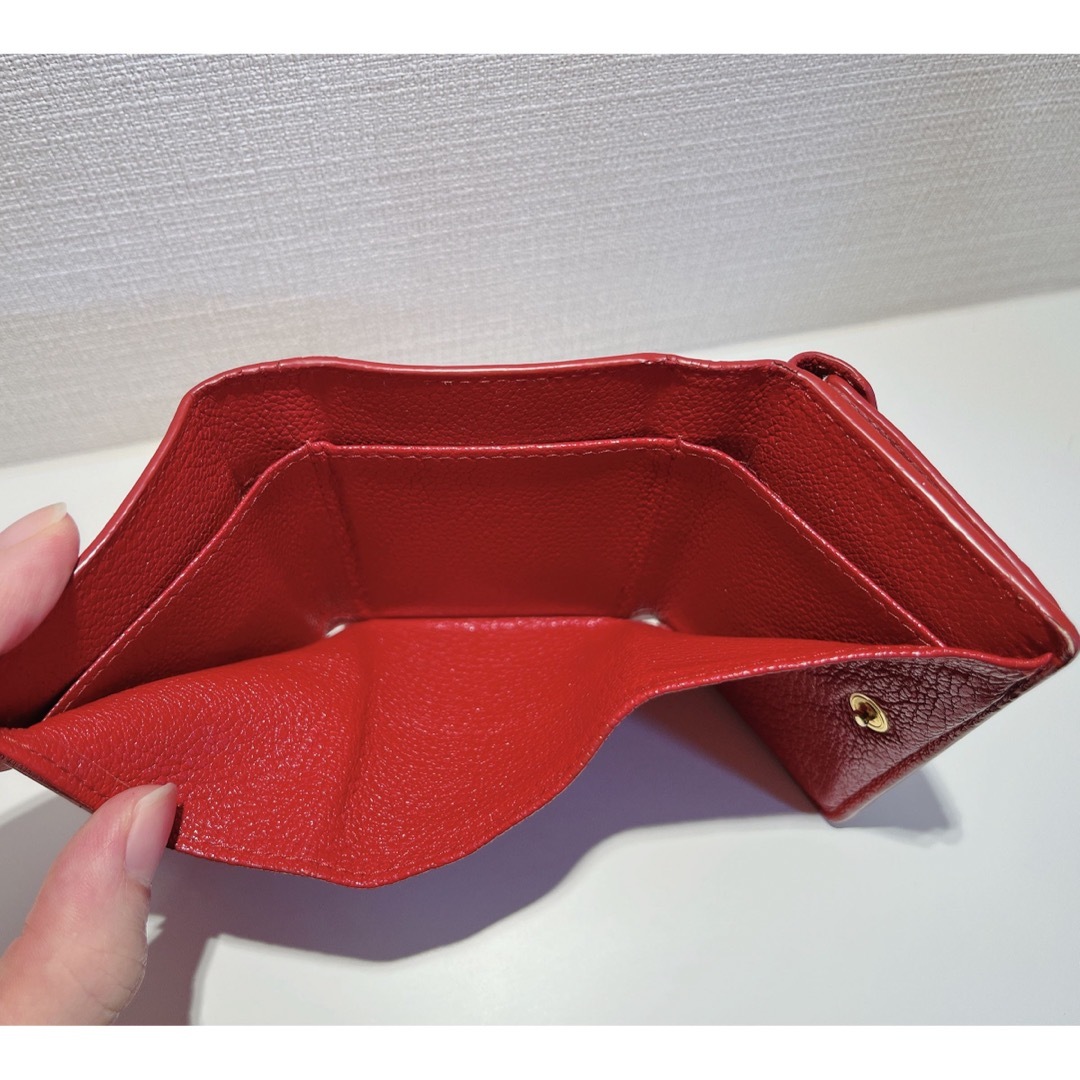 miumiu 三つ折り財布 マドラスラブ ハート ラブレター ピンク - 財布