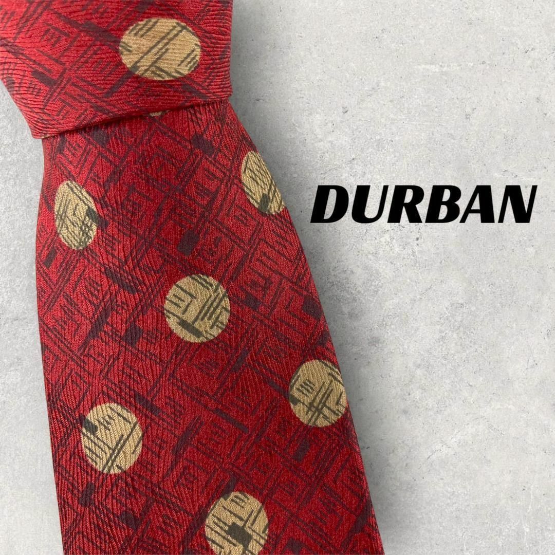 D’URBAN(ダーバン)の【5170】美品！DURBAN　ダーバン　ネクタイ　レッド系 メンズのファッション小物(ネクタイ)の商品写真