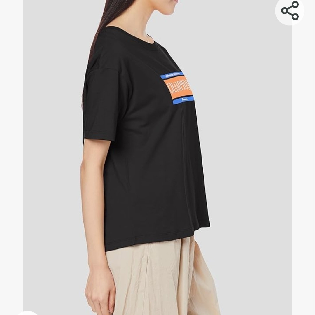 Champion(チャンピオン)の新品！[チャンピオン] Tシャツ 半袖 綿100% グラフィックプリント  L レディースのトップス(Tシャツ(半袖/袖なし))の商品写真