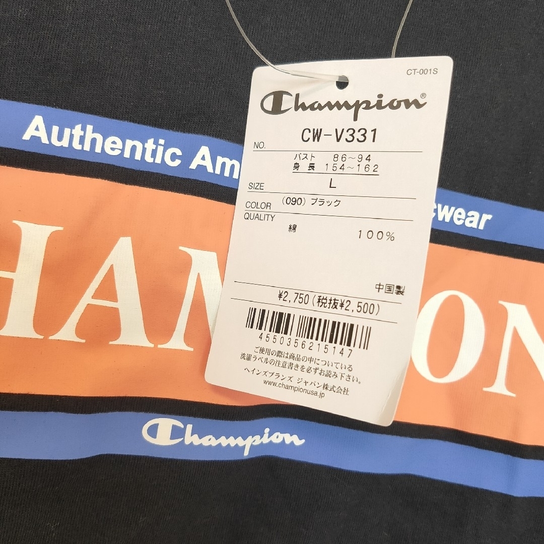 Champion(チャンピオン)の新品！[チャンピオン] Tシャツ 半袖 綿100% グラフィックプリント  L レディースのトップス(Tシャツ(半袖/袖なし))の商品写真