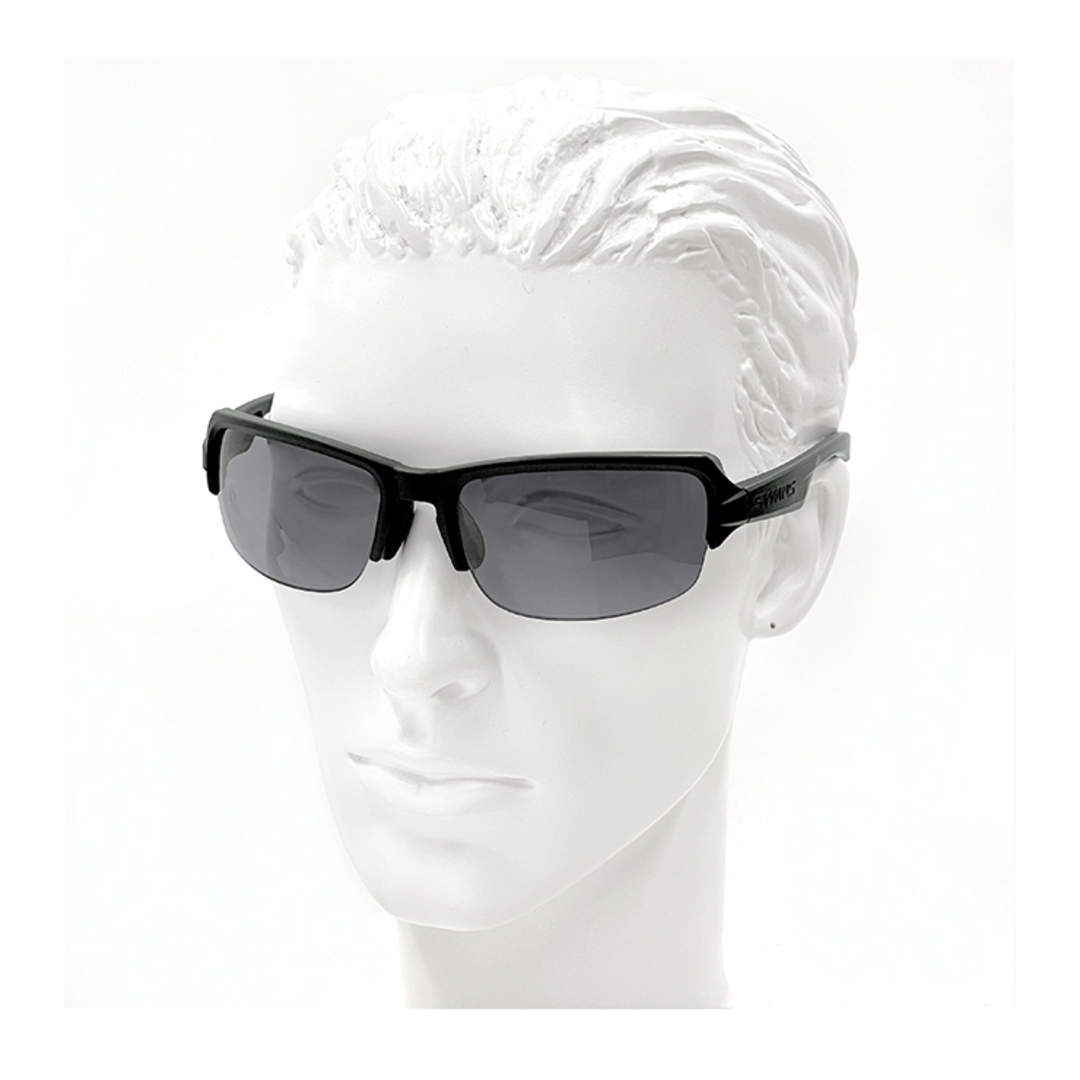 SWANS(スワンズ)の【新品】 日本製 メンズ SWANS 偏光サングラス df-0051 mbk DAY OFF スポーツサングラス スワンズ デイオフ マット ブラック 黒 フレーム 偏光 レンズ サングラス ハーフリム Made in Japan メンズのファッション小物(サングラス/メガネ)の商品写真