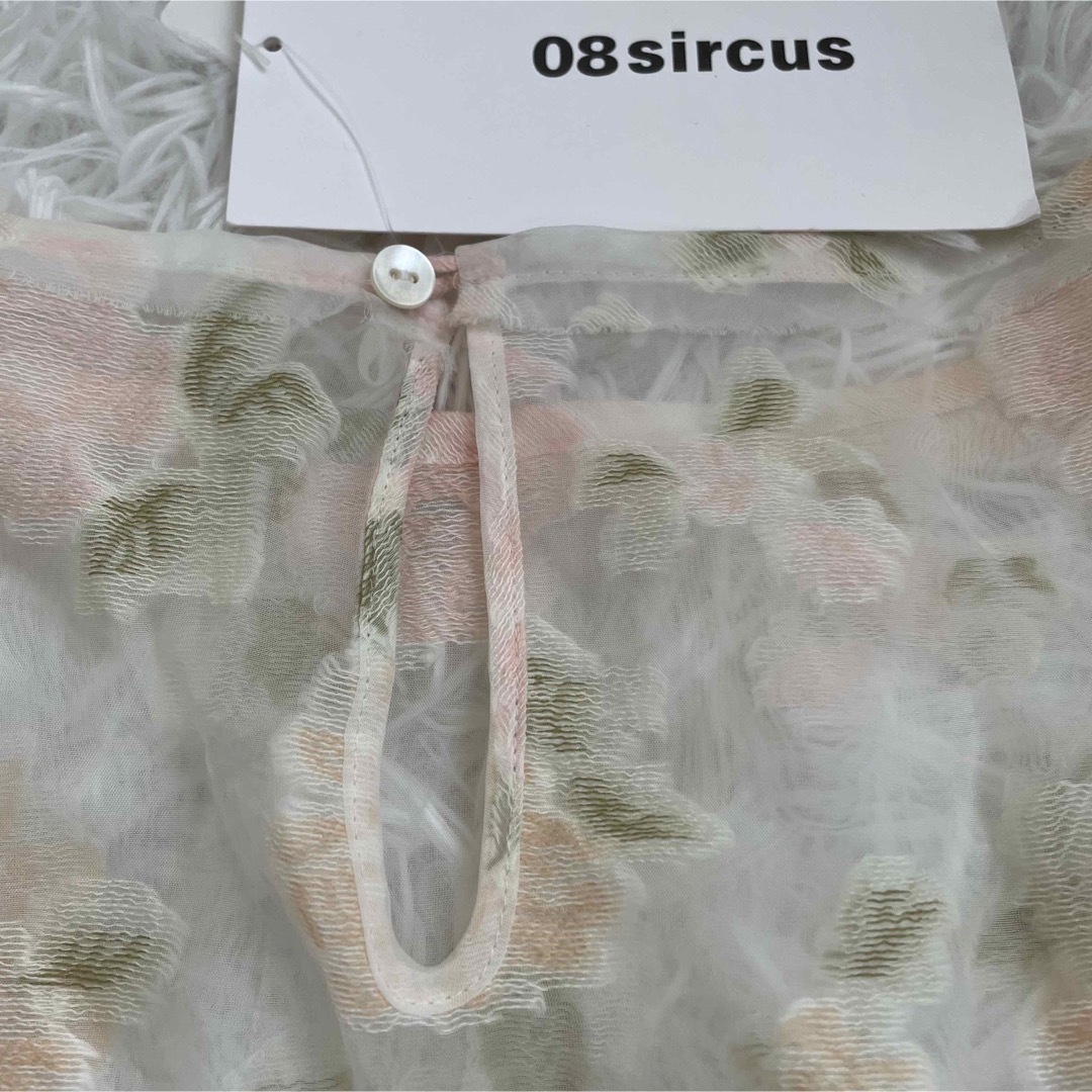 08sircus(ゼロエイトサーカス)の【新品タグ付】ゼロエイトサーカス　花柄シースルードレス　キャミソール　6万 レディースのワンピース(ひざ丈ワンピース)の商品写真