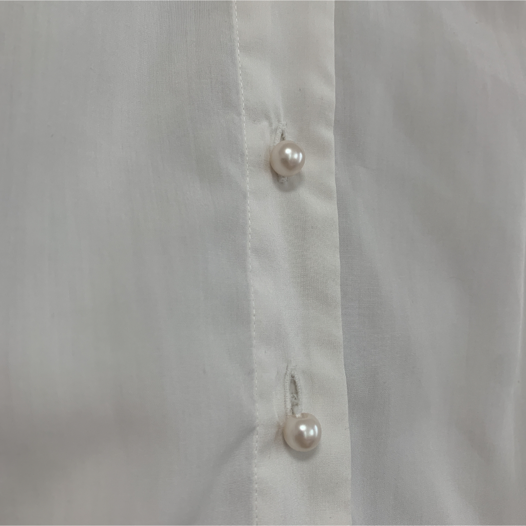 TONAL トーナル コットンシャツ ブラウス 長袖 ホワイト 日本製