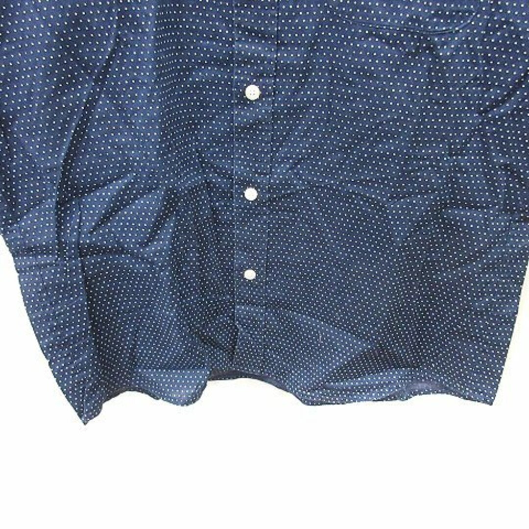 ikka(イッカ)のイッカ シャツ ボタンダウン ドット 七分袖 L 紺 ネイビー /YI メンズのトップス(シャツ)の商品写真