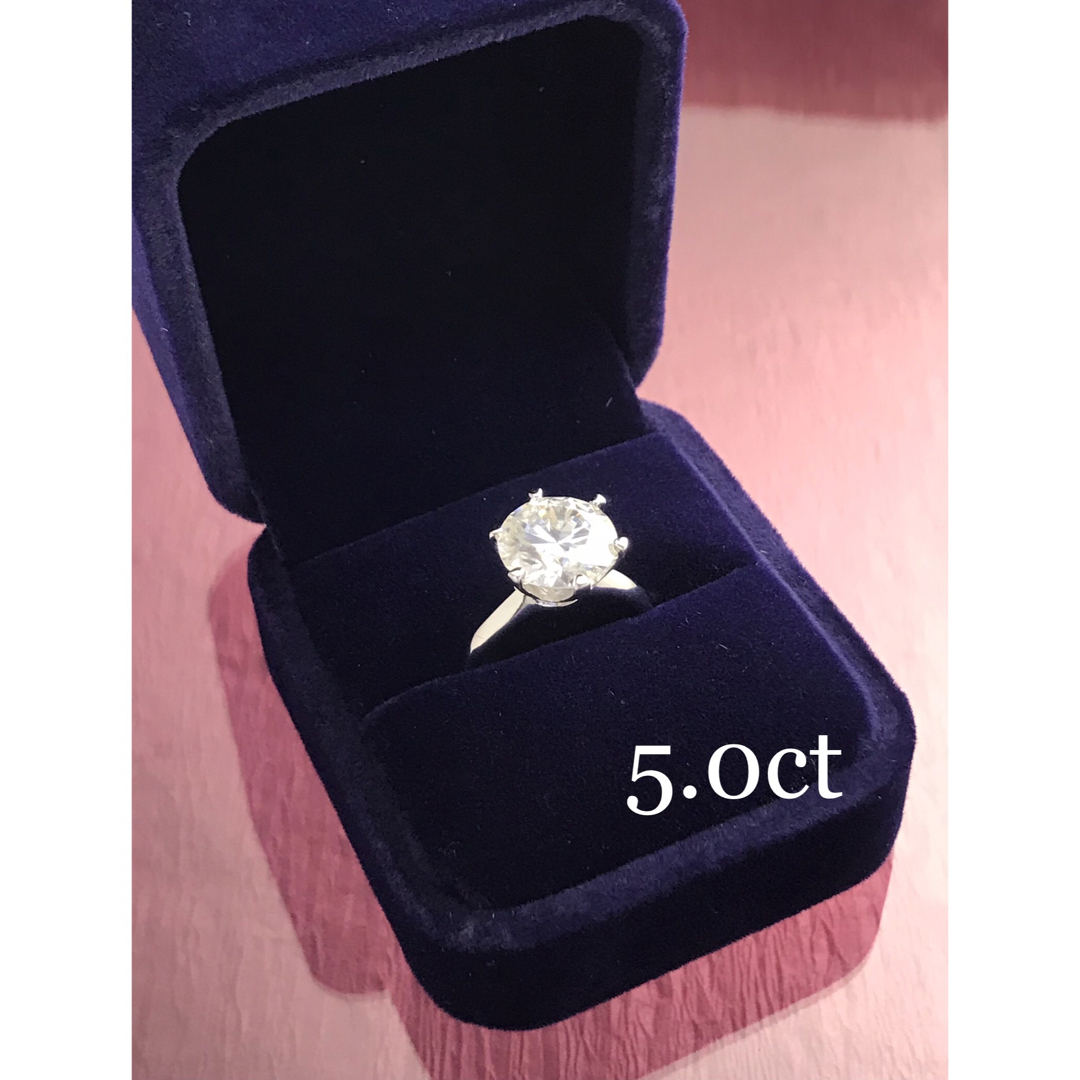 MR18/ 16.5号 5ct 5カラット 11㎜ モアサナイト リング 925