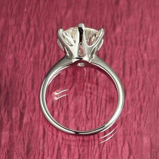 MR18/ 16.5号 5ct 5カラット 11㎜ モアサナイト リング 925の通販 by