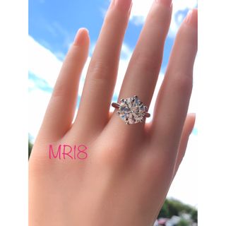 MR18/ 16.5号 5ct 5カラット 11㎜ モアサナイト リング 925