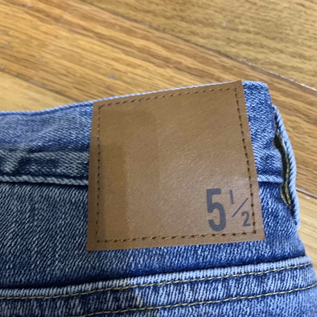 5 1/2 LOOSE-STRAIGHT DENIM ブルー 38-