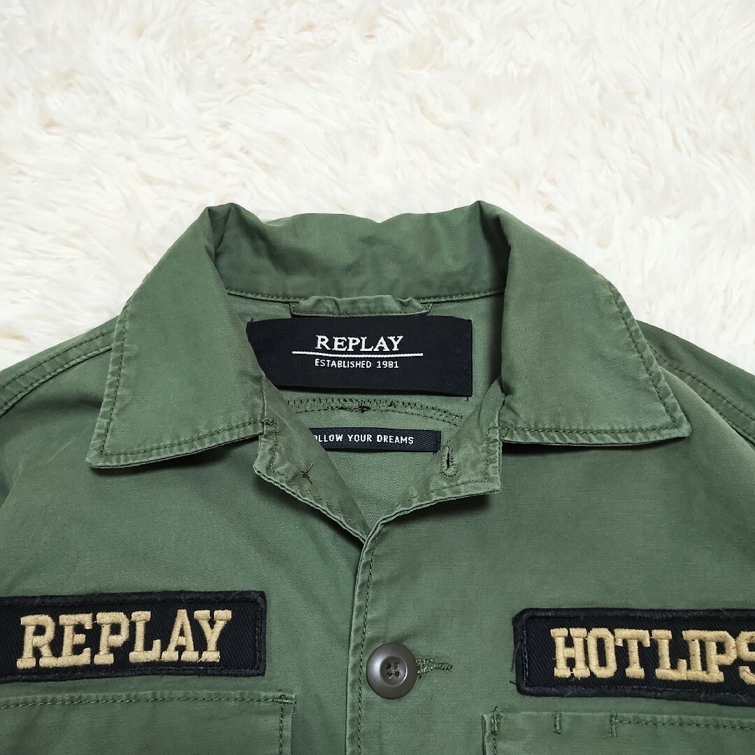 Replay(リプレイ)のHi30様専用　リプレイ　ミリタリージャケット　ワークシャツ　ワッペン　刺繍 メンズのジャケット/アウター(ミリタリージャケット)の商品写真