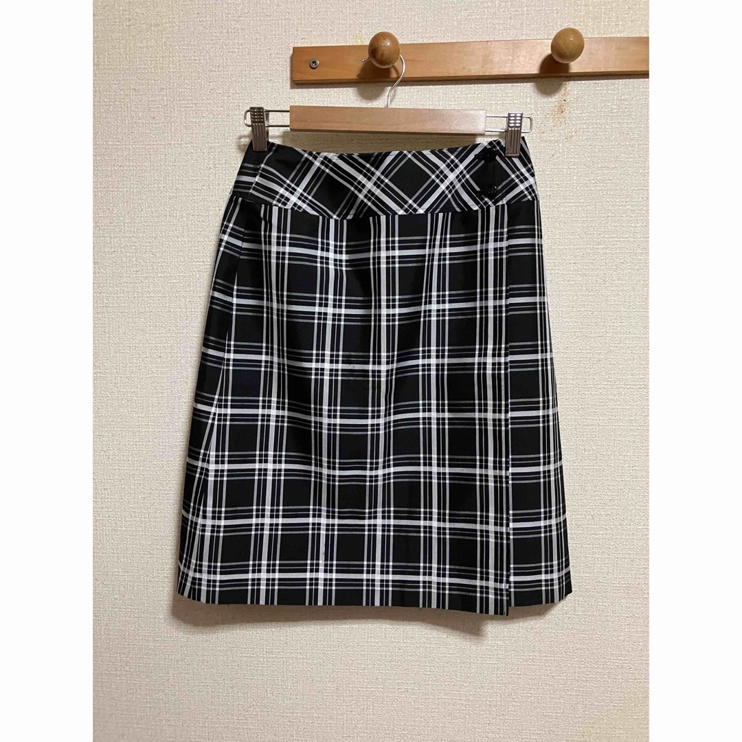 courreges クレージュ スカート チェック柄 ブラック 64-91 courreges クレージュ スカート チェック柄 ブラック 64-91