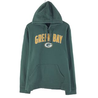 古着 Majestic NFL GREEN BAY PACKERS グリーンベイパッカーズ スウェットプルオーバーパーカー メンズXL /eaa374593(スウェット)