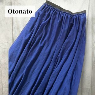オトナト(Otonato)の【Otonato】 レディース スカート（M）ブルー(ロングスカート)