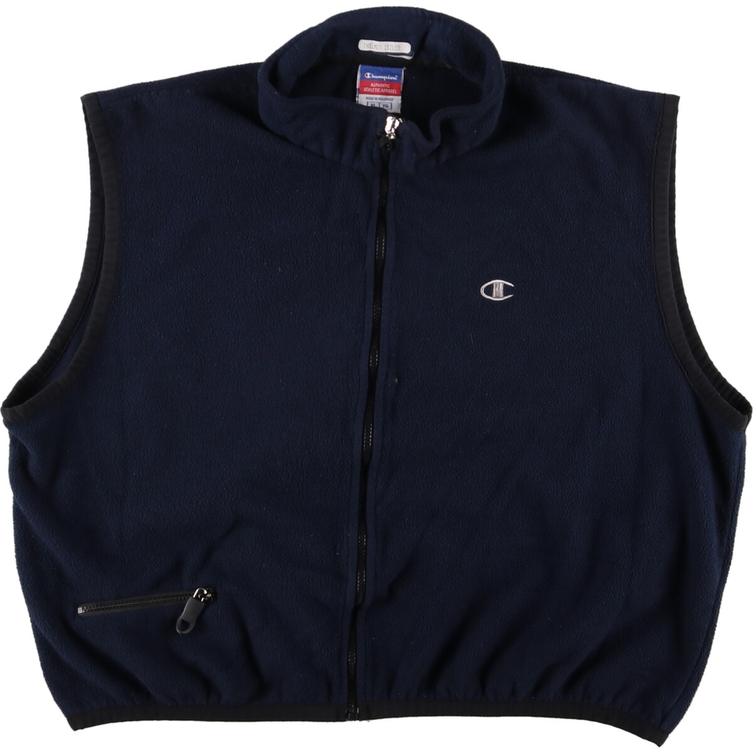 チャンピオン Champion AUTHENTIC ATHLETIC APPAREL フリースベスト メンズXXL /eaa372856685cm肩幅